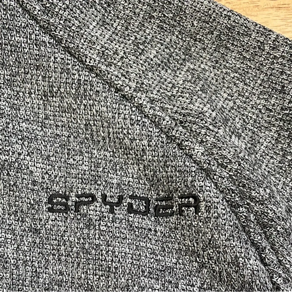 NWT Spyder‎ Men’s Size Medium Gray/Black Outbound 1/4 Zip Pullover Sweater